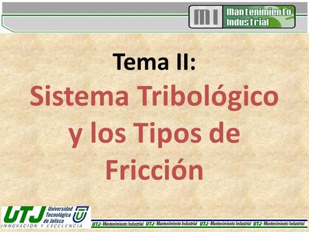 Tema II: Sistema Tribológico y los Tipos de Fricción