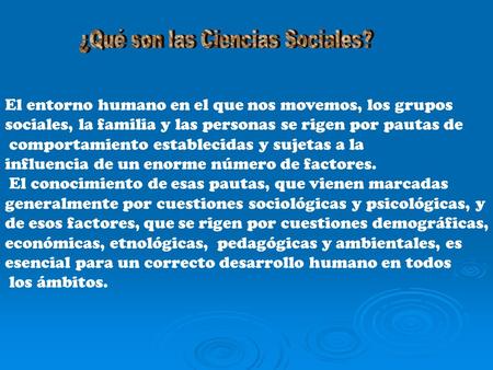 ¿Qué son las Ciencias Sociales?