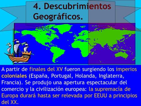 4. Descubrimientos Geográficos.