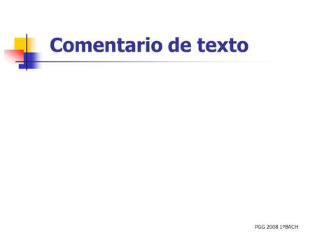 Comentario de texto.