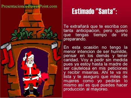 Estimado Santa: Presentaciones-PowerPoint.com