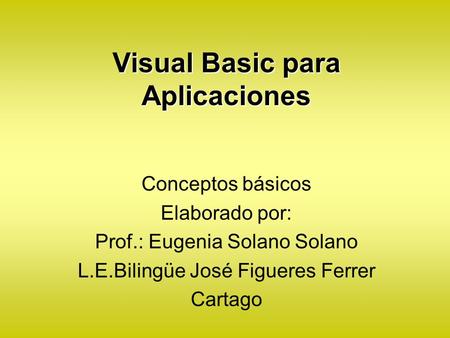 Visual Basic para Aplicaciones