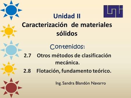 Unidad II Caracterización de materiales sólidos