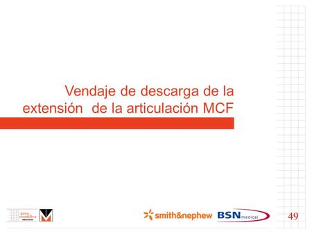 Vendaje de descarga de la extensión de la articulación MCF