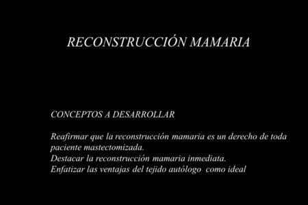 RECONSTRUCCIÓN MAMARIA