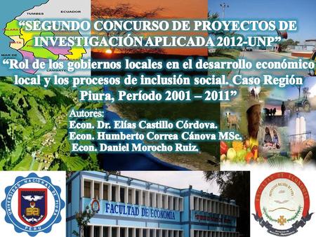 “SEGUNDO CONCURSO DE PROYECTOS DE INVESTIGACIÓN APLICADA 2012-UNP”