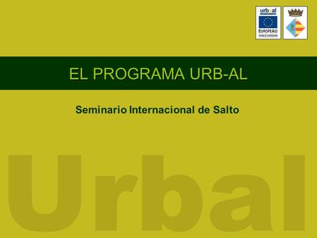 EL PROGRAMA URB-AL Seminario Internacional de Salto.