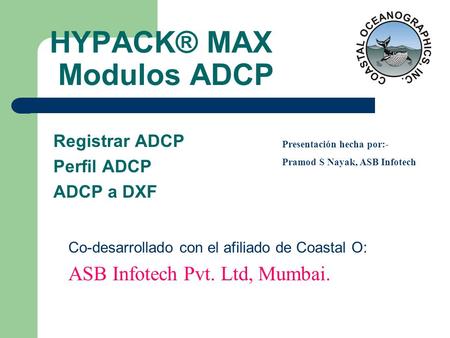 HYPACK® MAX Modulos ADCP