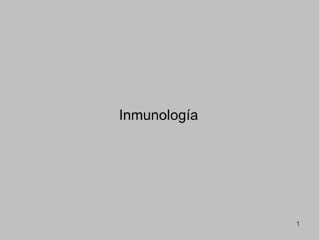 Inmunología.