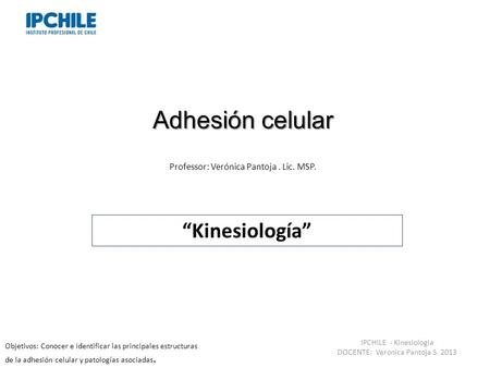 Adhesión celular “Kinesiología”