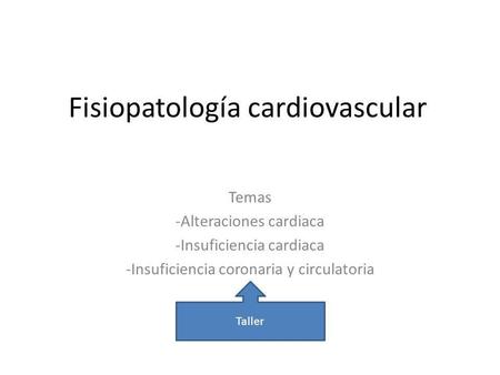 Fisiopatología cardiovascular