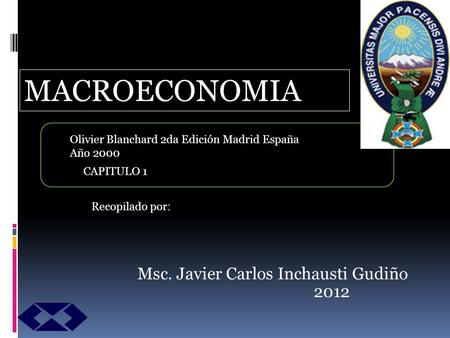 Msc. Javier Carlos Inchausti Gudiño