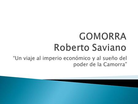 GOMORRA Roberto Saviano