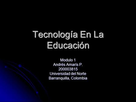 Tecnología En La Educación