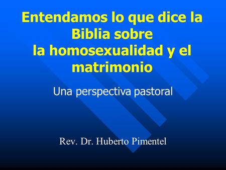 Rev. Dr. Huberto Pimentel