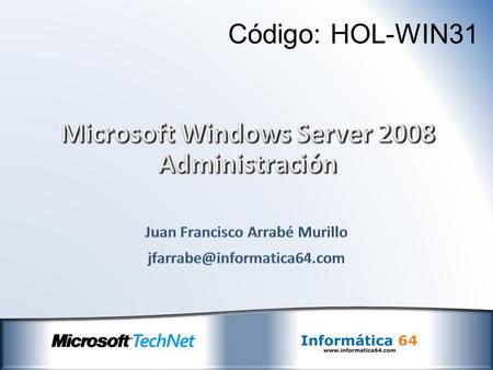 Microsoft Windows Server 2008 Administración