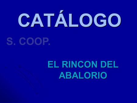 CATÁLOGO S. COOP. EL RINCON DEL ABALORIO.