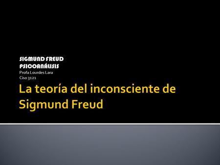 La teoría del inconsciente de Sigmund Freud