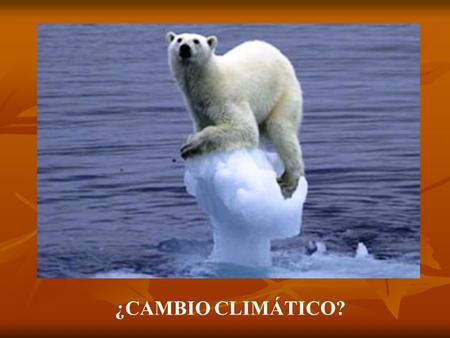¿CAMBIO CLIMÁTICO?.