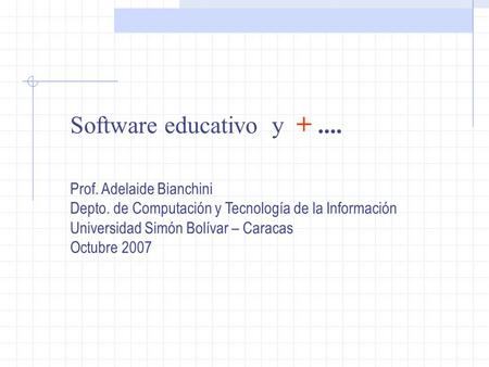 Software educativo y Prof. Adelaide Bianchini