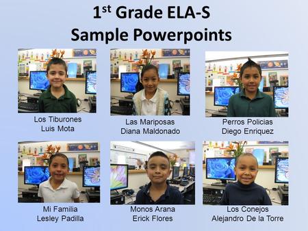 1st Grade ELA-S Sample Powerpoints
