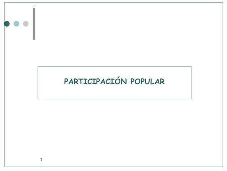 PARTICIPACIÓN POPULAR