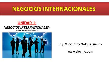 Ing. M.Sc. Eloy Colquehuanca