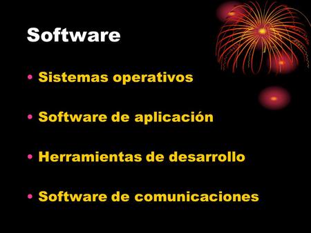 Software Sistemas operativos Software de aplicación