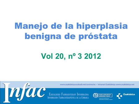 Manejo de la hiperplasia benigna de próstata Vol 20, nº