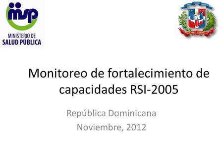 Monitoreo de fortalecimiento de capacidades RSI-2005