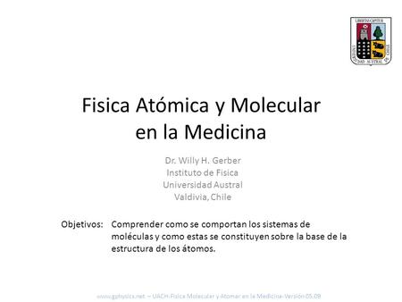 Fisica Atómica y Molecular en la Medicina