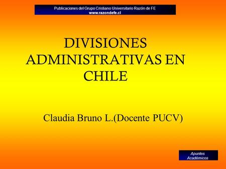 DIVISIONES ADMINISTRATIVAS EN CHILE