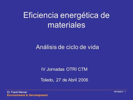 Eficiencia energética de materiales