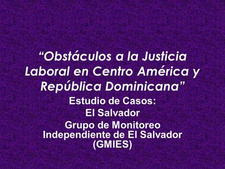 Grupo de Monitoreo Independiente de El Salvador (GMIES)