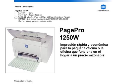 PagePro 1250W Impresión rápida y económica para la pequeña oficina o la oficina que funciona en el hogar a un precio razonable!