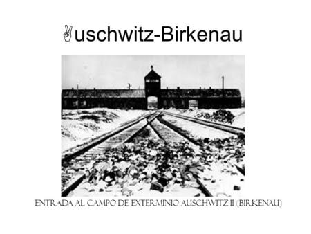Entrada al campo de exterminio Auschwitz II (Birkenau)