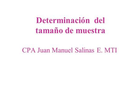 CPA Juan Manuel Salinas E. MTI