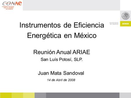 Instrumentos de Eficiencia Energética en México