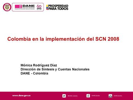 Colombia en la implementación del SCN 2008