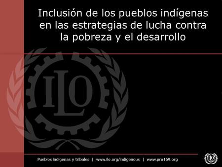 Contexto: Los pueblos indígenas están excluidos de las iniciativas en materia de desarrollo Las iniciativas de desarrollo tienen un impacto nocivo en los.