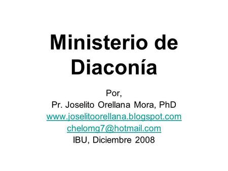Ministerio de Diaconía