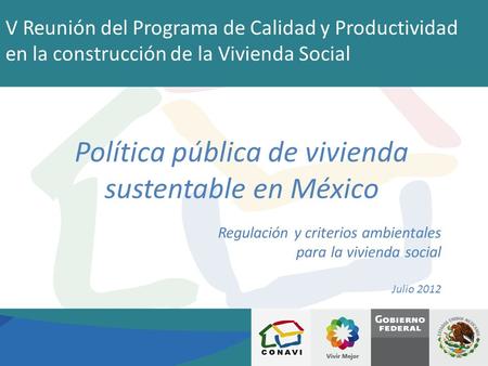 Política pública de vivienda sustentable en México
