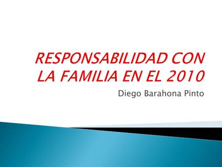 RESPONSABILIDAD CON LA FAMILIA EN EL 2010
