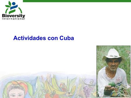 Actividades con Cuba. Manejo adaptativo del sistema de semillas y flujo genético para una agricultura sostenible y mejores medios de vida en los trópicos.
