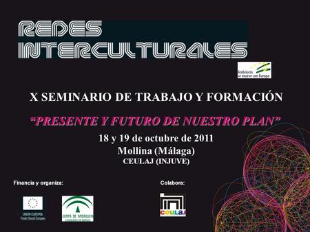 X SEMINARIO DE TRABAJO Y FORMACIÓN PRESENTE Y FUTURO DE NUESTRO PLAN PRESENTE Y FUTURO DE NUESTRO PLAN 18 y 19 de octubre de 2011 Mollina (Málaga) CEULAJ.