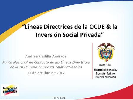 “Líneas Directrices de la OCDE & la Inversión Social Privada”