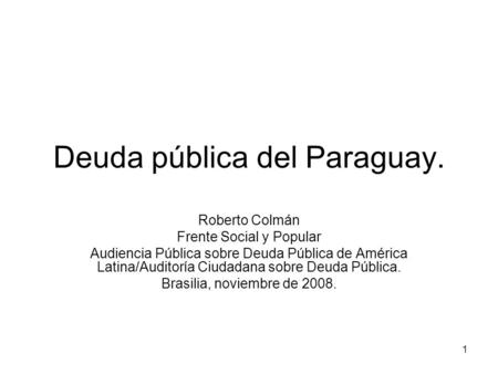 Deuda pública del Paraguay.