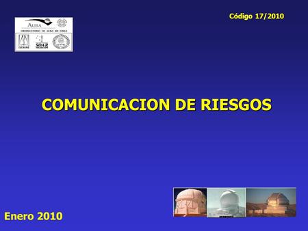 COMUNICACION DE RIESGOS