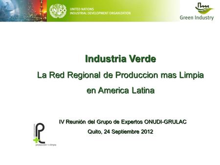 Industria Verde La Red Regional de Produccion mas Limpia
