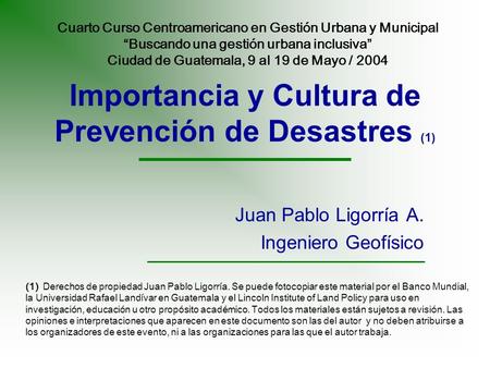 Importancia y Cultura de Prevención de Desastres (1)